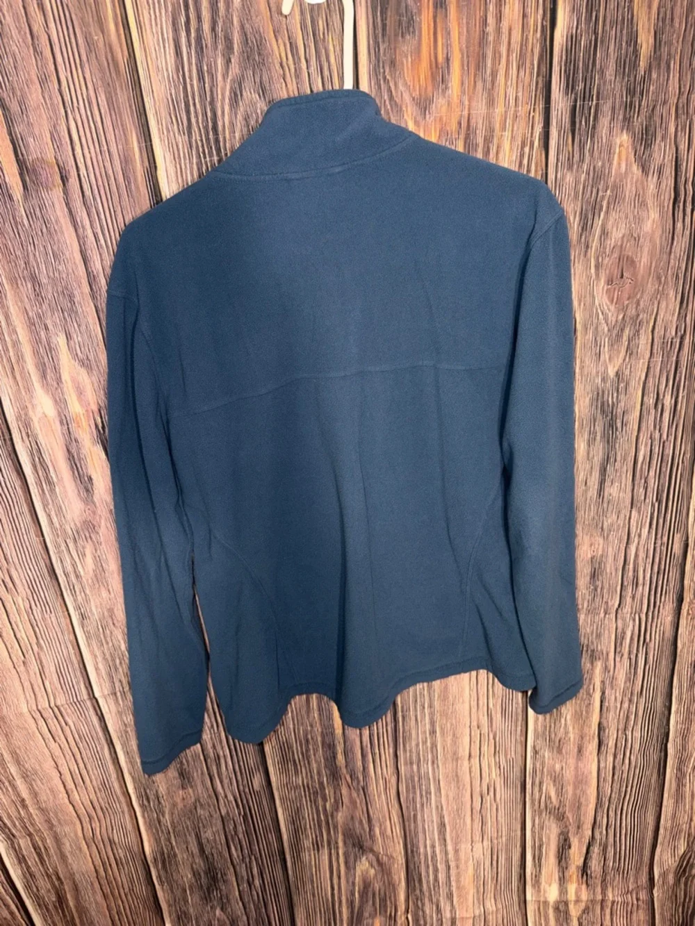 Nike Fit Therma Blue Full Zip Fleece Jacket Women Large Olympic Embroidered Logo